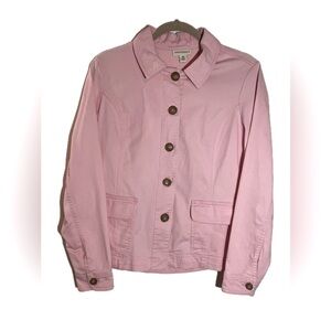 APPLESEED'S Women's Pink Denim Jacket Size Medium Coquette-Minimalist Chic